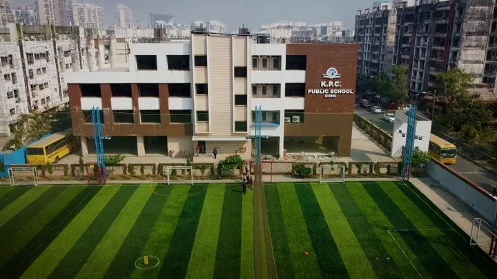 The KPC campus and its football turf, seen from above